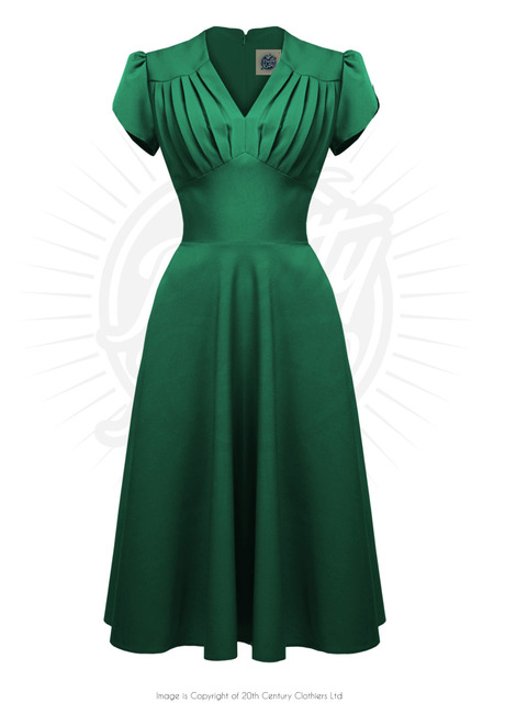 Retro 50s Swing Dress in Emerald