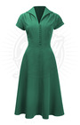 Pretty 40s Hostess Dress in Emerald