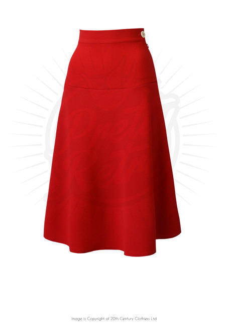 Pretty 40s Swing Skirt - Red