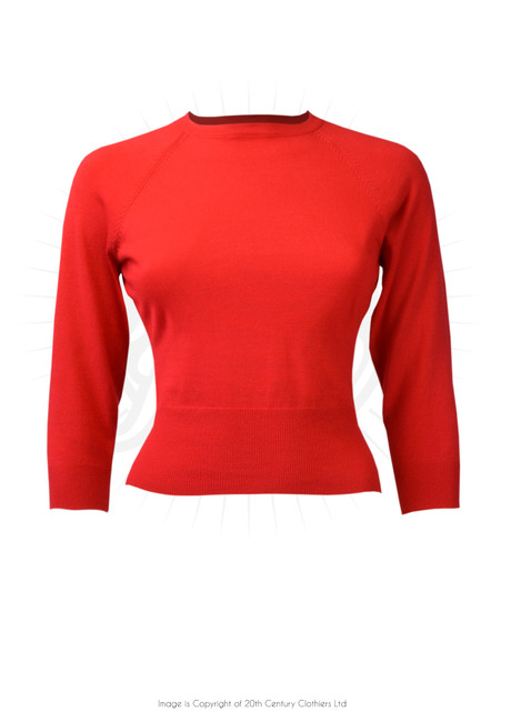 Sweater Girl Top - Red