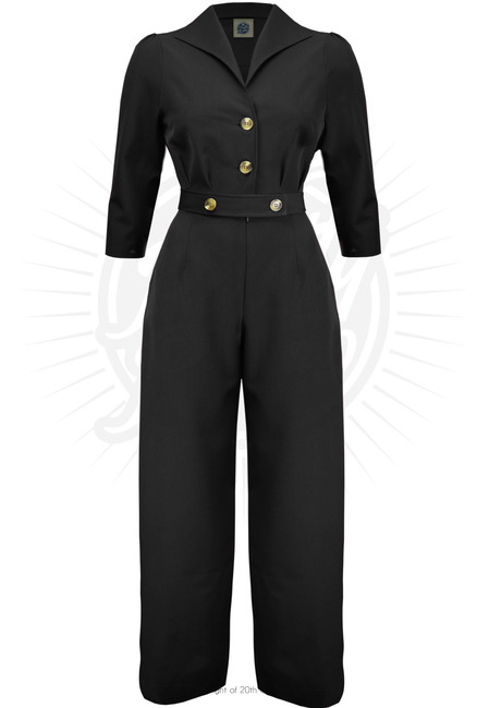 Retro Jumpsuit - Black