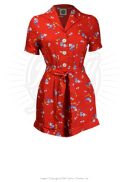 Pretty Playsuit - Red Floral