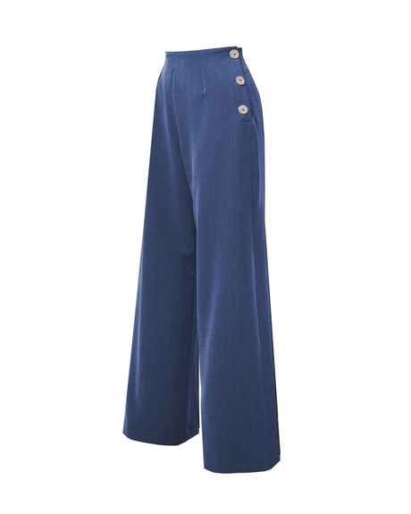 Pretty 40s Swing Pants - Airforce Blue
