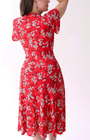 Pretty 40s Tea Dress in Red Black Floral