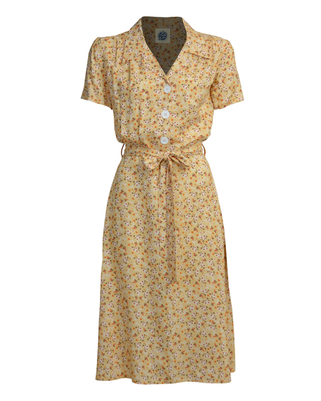 Pretty 40s Shirt Dress in Summer Ditsy