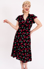 Pretty 40s Tea Dress in Cherry Print