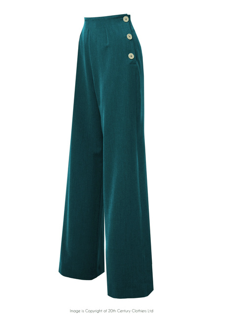 Pretty 40s Swing Pants - Teal